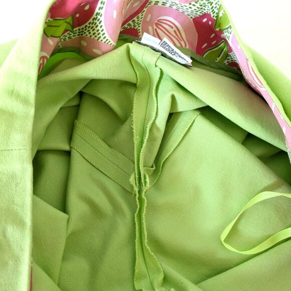 Lilly Pulitzer Green Stretch Pants Size 8 Floral Cuffs Stretchy 90's Retro - Picture 6 of 11